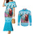 Honduras Christmas Couples Matching Mermaid Dress and Long Sleeve Button Shirt Scarlet Macaw With Feliz Navidad