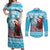 Honduras Christmas Couples Matching Off Shoulder Maxi Dress and Long Sleeve Button Shirt Scarlet Macaw With Feliz Navidad - Wonder Print Shop