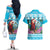 Honduras Christmas Couples Matching Off The Shoulder Long Sleeve Dress and Hawaiian Shirt Scarlet Macaw With Feliz Navidad - Wonder Print Shop