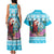 Honduras Christmas Couples Matching Tank Maxi Dress and Hawaiian Shirt Scarlet Macaw With Feliz Navidad - Wonder Print Shop