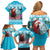 Honduras Christmas Family Matching Off Shoulder Short Dress and Hawaiian Shirt Scarlet Macaw With Feliz Navidad - Wonder Print Shop