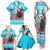 Honduras Christmas Family Matching Tank Maxi Dress and Hawaiian Shirt Scarlet Macaw With Feliz Navidad - Wonder Print Shop