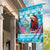 Honduras Christmas Garden Flag Scarlet Macaw With Feliz Navidad - Wonder Print Shop