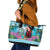 Honduras Christmas Leather Tote Bag Scarlet Macaw With Feliz Navidad - Wonder Print Shop