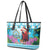 Honduras Christmas Leather Tote Bag Scarlet Macaw With Feliz Navidad - Wonder Print Shop