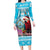 Honduras Christmas Long Sleeve Bodycon Dress Scarlet Macaw With Feliz Navidad - Wonder Print Shop