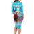 Honduras Christmas Long Sleeve Bodycon Dress Scarlet Macaw With Feliz Navidad - Wonder Print Shop