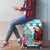 Honduras Christmas Luggage Cover Scarlet Macaw With Feliz Navidad