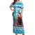 Honduras Christmas Off Shoulder Maxi Dress Scarlet Macaw With Feliz Navidad - Wonder Print Shop