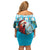 Honduras Christmas Off Shoulder Short Dress Scarlet Macaw With Feliz Navidad - Wonder Print Shop