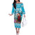 Honduras Christmas Off The Shoulder Long Sleeve Dress Scarlet Macaw With Feliz Navidad - Wonder Print Shop