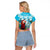 Honduras Christmas Raglan Cropped T Shirt Scarlet Macaw With Feliz Navidad - Wonder Print Shop