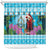 Honduras Christmas Shower Curtain Scarlet Macaw With Feliz Navidad