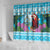 Honduras Christmas Shower Curtain Scarlet Macaw With Feliz Navidad