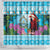 Honduras Christmas Shower Curtain Scarlet Macaw With Feliz Navidad