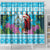 Honduras Christmas Shower Curtain Scarlet Macaw With Feliz Navidad