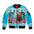 Honduras Christmas Sleeve Zip Bomber Jacket Scarlet Macaw With Feliz Navidad - Wonder Print Shop