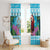 Honduras Christmas Window Curtain Scarlet Macaw With Feliz Navidad - Wonder Print Shop