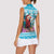 Honduras Christmas Women Sleeveless Polo Shirt Scarlet Macaw With Feliz Navidad - Wonder Print Shop