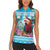 Honduras Christmas Women Sleeveless Polo Shirt Scarlet Macaw With Feliz Navidad - Wonder Print Shop