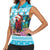 Honduras Christmas Women Sleeveless Polo Shirt Scarlet Macaw With Feliz Navidad - Wonder Print Shop