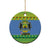 Gabon Christmas Ceramic Ornament Coat Of Arms Joyeux Noel - Wonder Print Shop