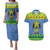 Gabon Christmas Couples Matching Puletasi and Hawaiian Shirt Coat Of Arms Joyeux Noel - Wonder Print Shop