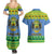 Gabon Christmas Couples Matching Summer Maxi Dress and Hawaiian Shirt Coat Of Arms Joyeux Noel - Wonder Print Shop