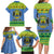 Gabon Christmas Family Matching Long Sleeve Bodycon Dress and Hawaiian Shirt Coat Of Arms Joyeux Noel - Wonder Print Shop