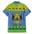 Gabon Christmas Family Matching Long Sleeve Bodycon Dress and Hawaiian Shirt Coat Of Arms Joyeux Noel - Wonder Print Shop