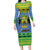 Gabon Christmas Family Matching Long Sleeve Bodycon Dress and Hawaiian Shirt Coat Of Arms Joyeux Noel - Wonder Print Shop