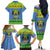 Gabon Christmas Family Matching Off The Shoulder Long Sleeve Dress and Hawaiian Shirt Coat Of Arms Joyeux Noel - Wonder Print Shop