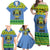 Gabon Christmas Family Matching Off Shoulder Maxi Dress and Hawaiian Shirt Coat Of Arms Joyeux Noel - Wonder Print Shop