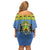 Gabon Christmas Family Matching Off Shoulder Short Dress and Hawaiian Shirt Coat Of Arms Joyeux Noel - Wonder Print Shop