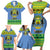 Gabon Christmas Family Matching Short Sleeve Bodycon Dress and Hawaiian Shirt Coat Of Arms Joyeux Noel - Wonder Print Shop