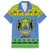 Gabon Christmas Family Matching Short Sleeve Bodycon Dress and Hawaiian Shirt Coat Of Arms Joyeux Noel - Wonder Print Shop