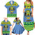 Gabon Christmas Family Matching Summer Maxi Dress and Hawaiian Shirt Coat Of Arms Joyeux Noel - Wonder Print Shop