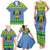 Gabon Christmas Family Matching Tank Maxi Dress and Hawaiian Shirt Coat Of Arms Joyeux Noel - Wonder Print Shop