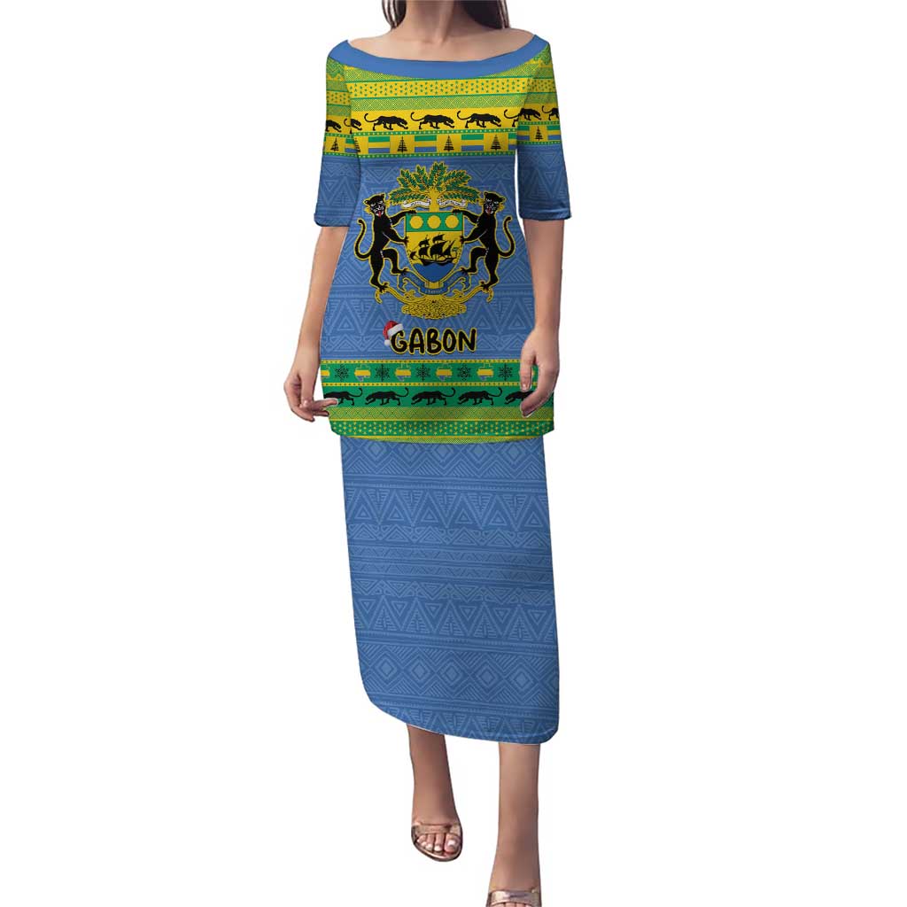 Gabon Christmas Puletasi Coat Of Arms Joyeux Noel - Wonder Print Shop