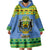 Gabon Christmas Wearable Blanket Hoodie Coat Of Arm Joyeux Noel