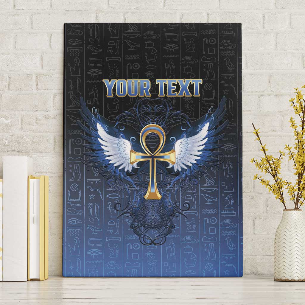 Personalised Egyptian Ankh Canvas Wall Art Egypt Hieroglyphs Pattern