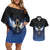 Personalised Egyptian Ankh Couples Matching Off Shoulder Short Dress and Hawaiian Shirt Egypt Hieroglyphs Pattern