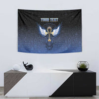 Personalised Egyptian Ankh Tapestry Egypt Hieroglyphs Pattern