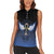 Personalised Egyptian Ankh Women Sleeveless Polo Shirt Egypt Hieroglyphs Pattern