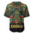 Egypt Anubis Baseball Jersey Golden Ancient Egypt Pattern