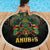 Egypt Anubis Beach Blanket Golden Ancient Egypt Pattern