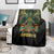 Egypt Anubis Blanket Golden Ancient Egypt Pattern