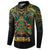 Egypt Anubis Button Sweatshirt Golden Ancient Egypt Pattern