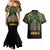 Egypt Anubis Couples Matching Mermaid Dress and Hawaiian Shirt Golden Ancient Egypt Pattern