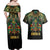 Egypt Anubis Couples Matching Off Shoulder Maxi Dress and Hawaiian Shirt Golden Ancient Egypt Pattern